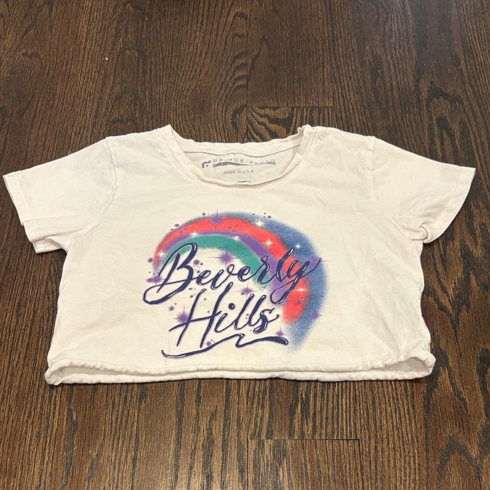 Prince Peter Collection Girl’s White Beverly Hills Tee Size Medium